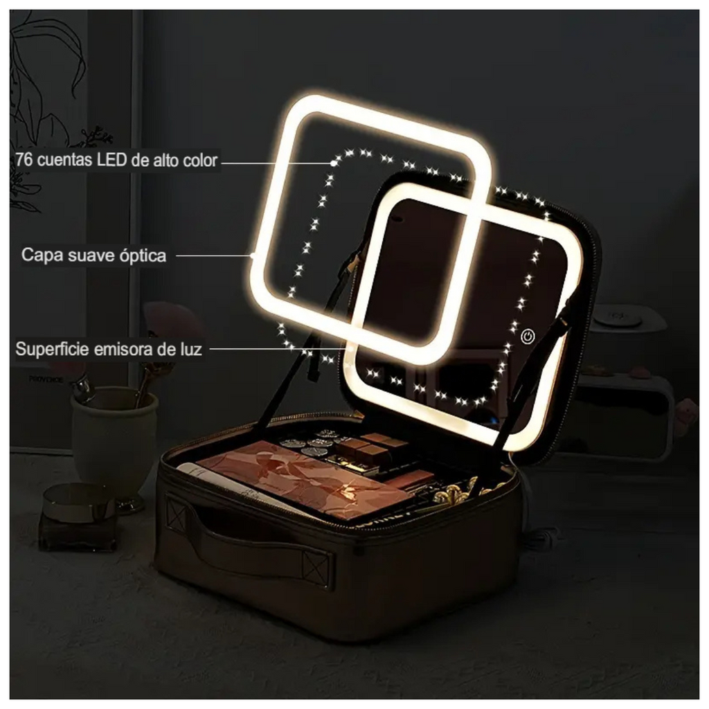 Cosmetiquero con Espejo LED✨