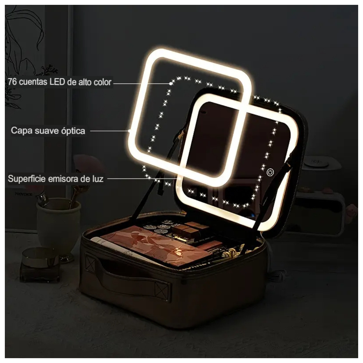 Cosmetiquero con Espejo LED✨
